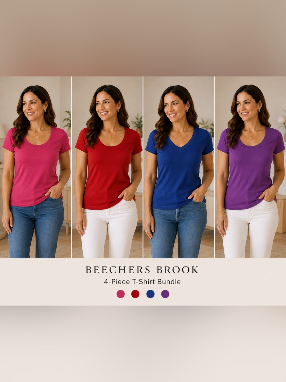 Beechers Brook 4-Piece T-Shirt Bundle – Size M